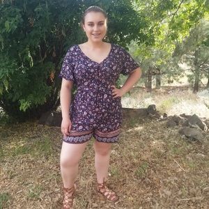 Floral print Boho Romper